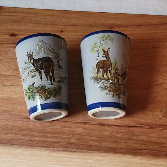 Kitchen Vintage Wildlife Stoneware Juice Glasses Poshmark